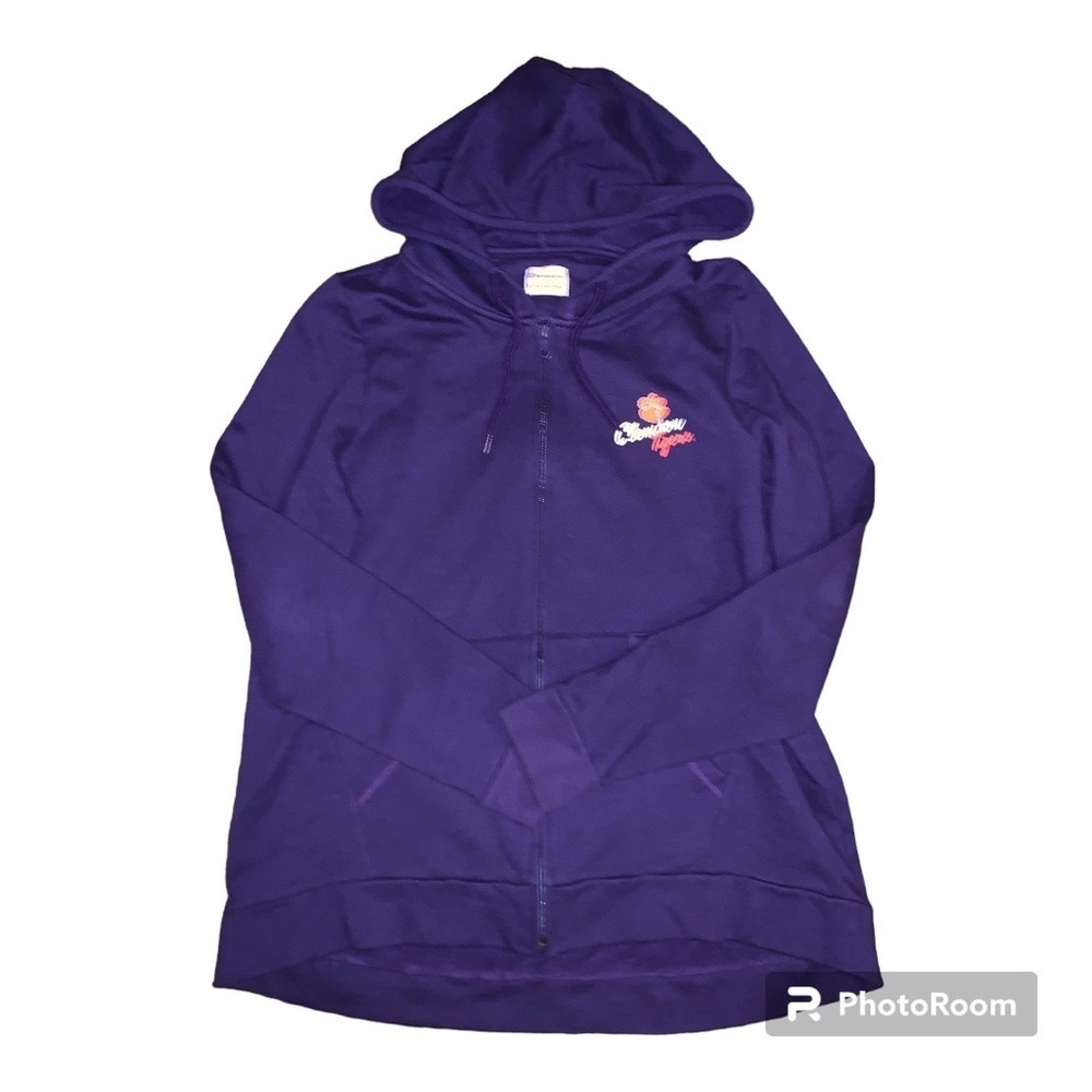 Vintage champion Clemson Tigers zip up hoodie womens XL purple college football